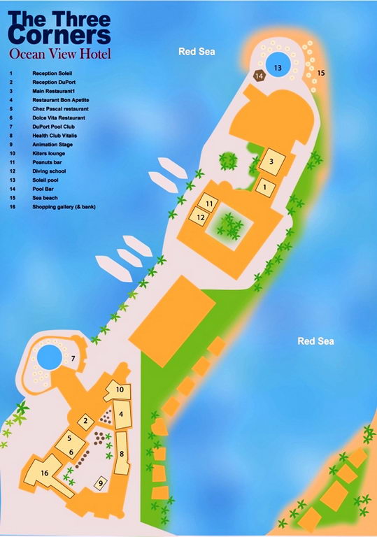 Hotel TTC Ocean View Map