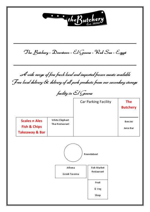 The Butchery Map | Plan